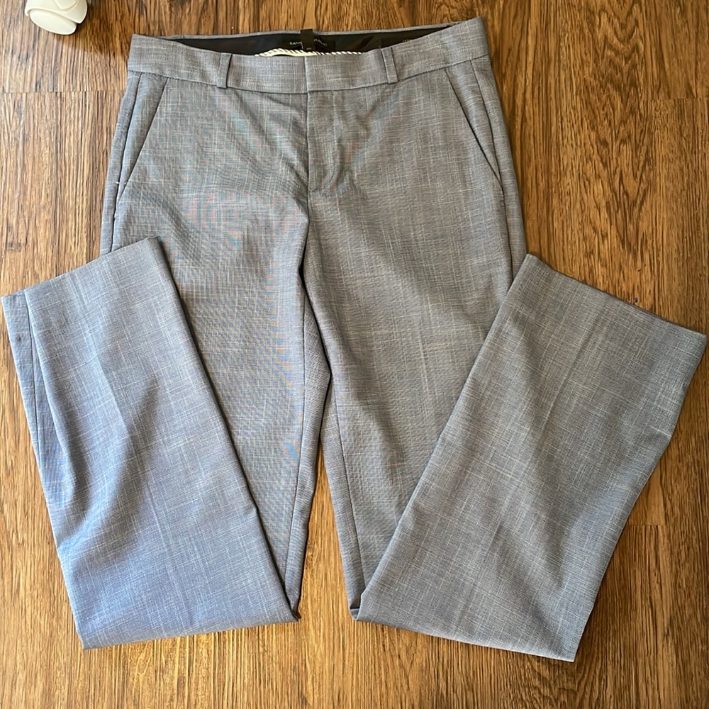 Banana Republic Logan fit dark blue/charcoal plaid Women's Trousers